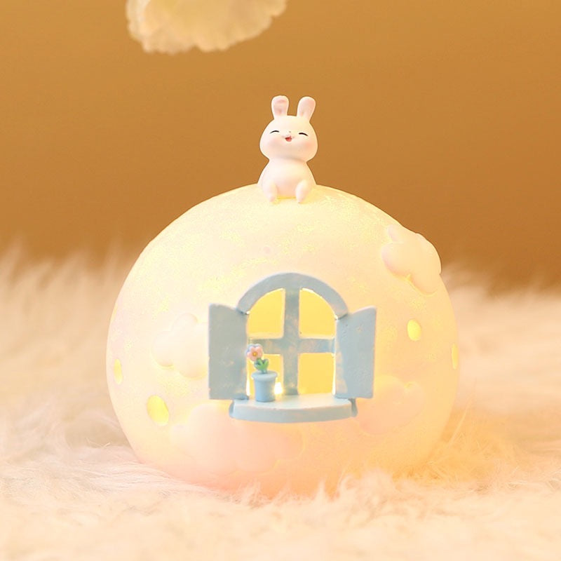 Bunny Moon House Galaxy Lamp for Kids