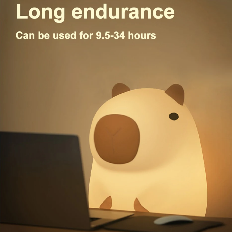 Cute Capybara USB Rechargeable Night Lamp