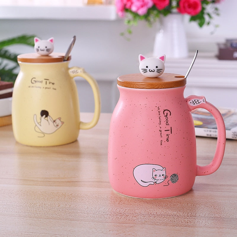 Kawaii Kitty Cat Ceramic Mug