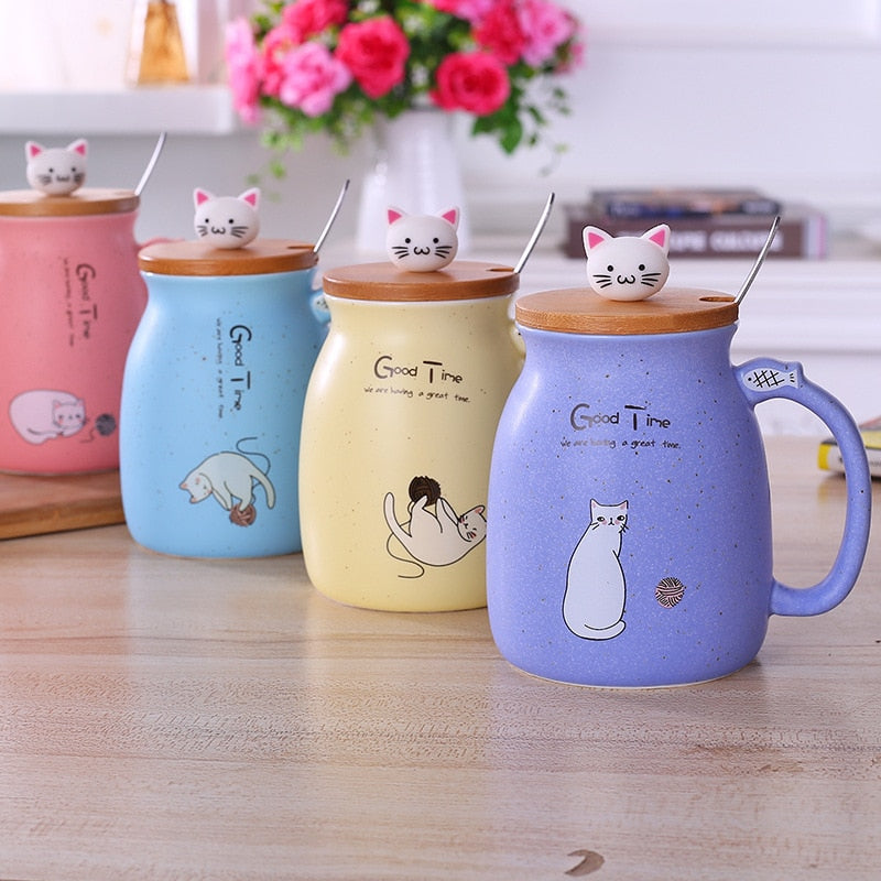 Kawaii Kitty Cat Ceramic Mug