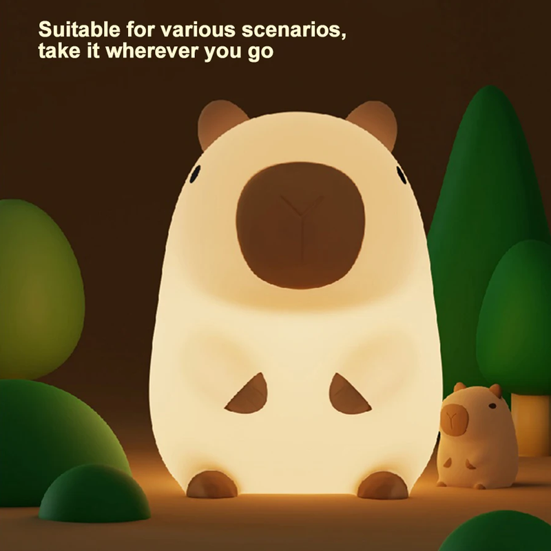 Cute Capybara USB Rechargeable Night Lamp