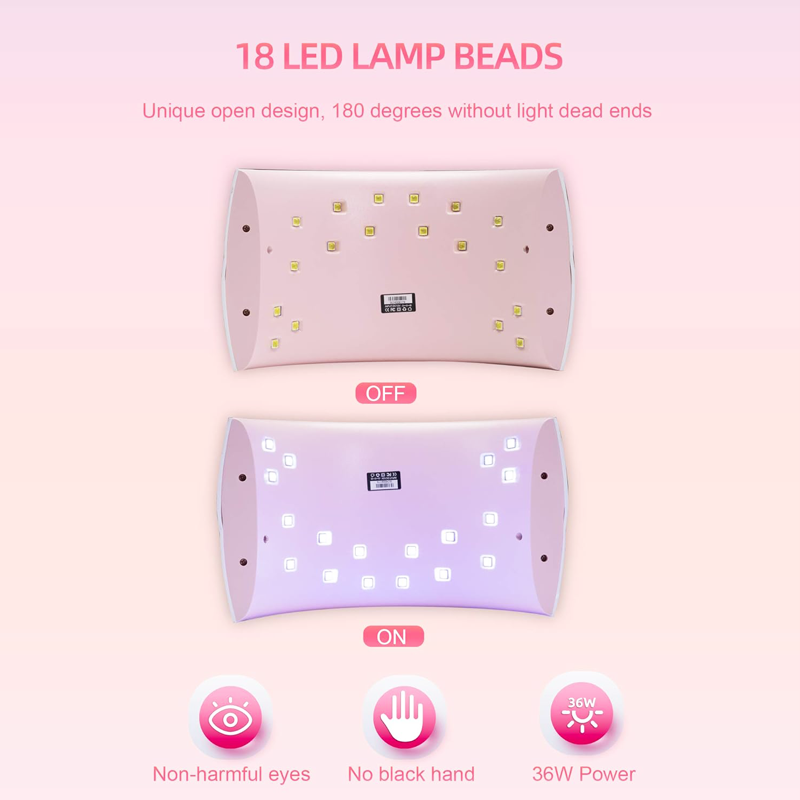 Nail Dryer LED UV Nail Lamp with LCD Display for Nail Art