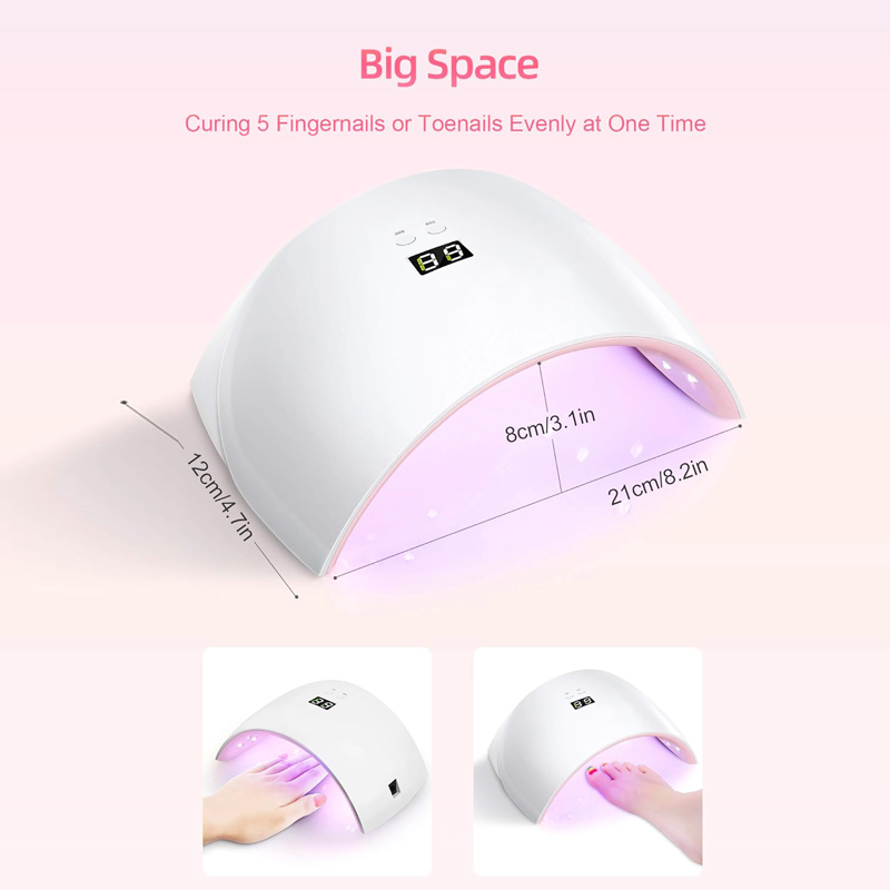 Nail Dryer LED UV Nail Lamp with LCD Display for Nail Art