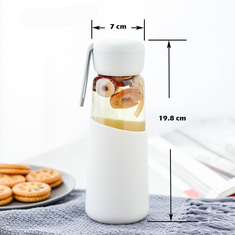 Kawaii Korean Style Fruit Glass Bottle (400ml)