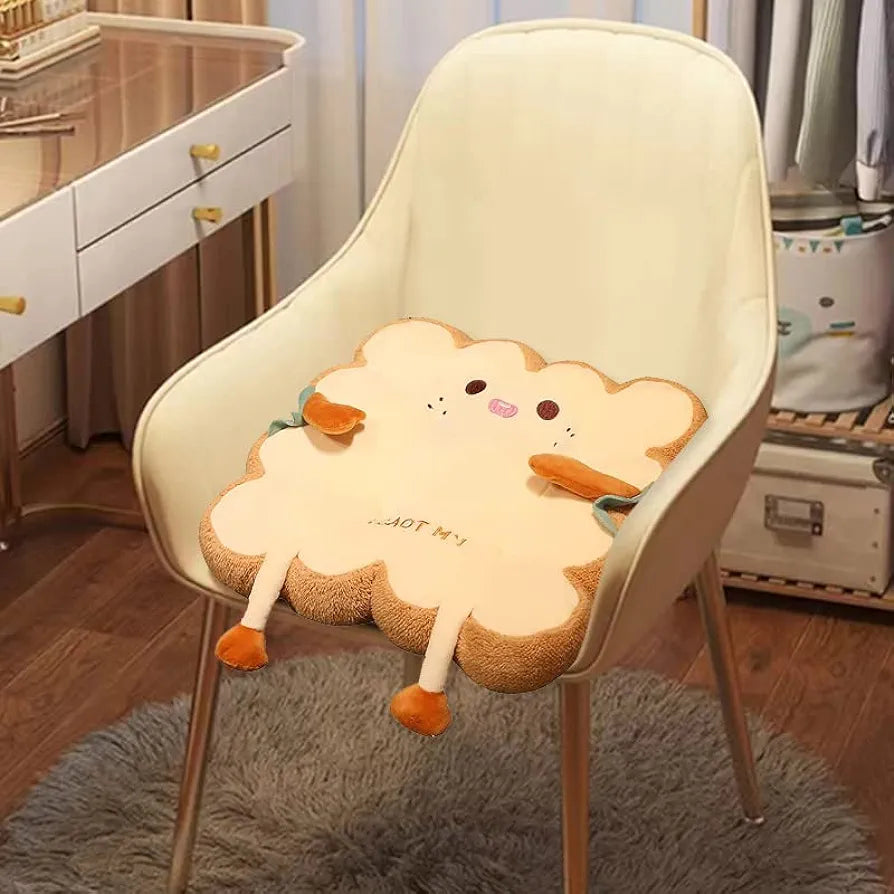 Kawaii 2 Toast Bread Pillow Seat Cushion