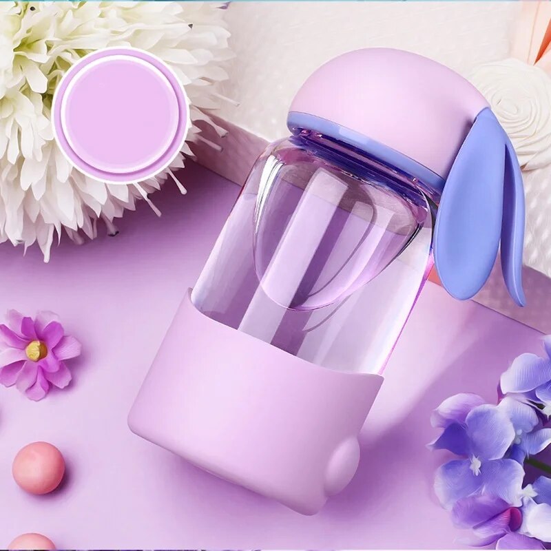 Kawaii Bunny Ears Glass Bottle (340ml)