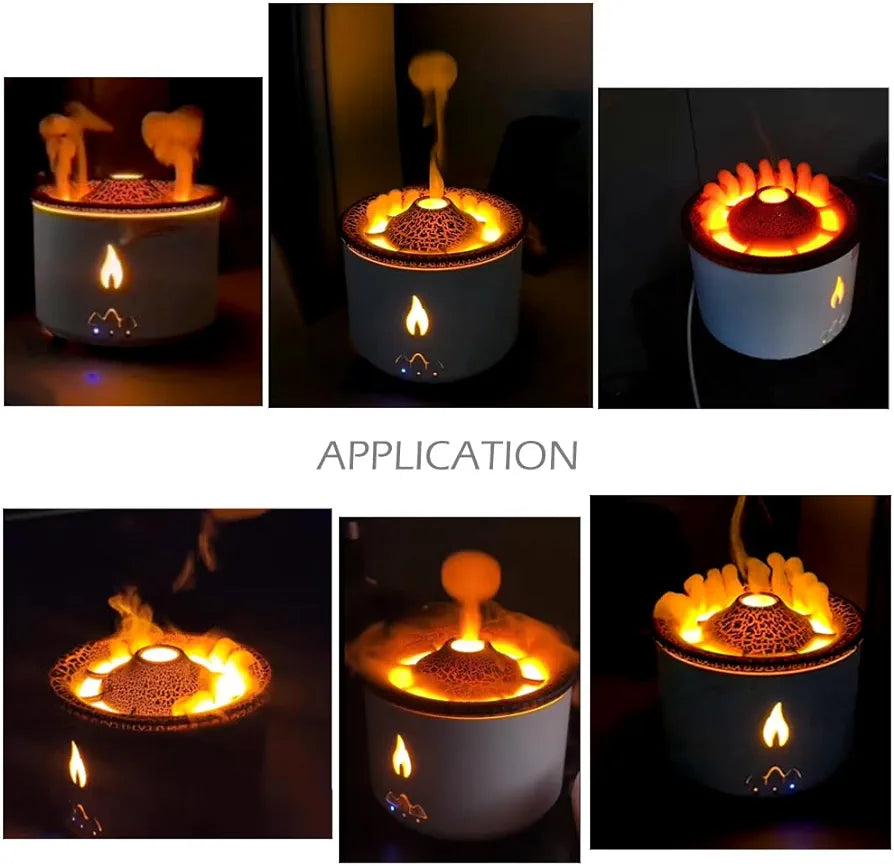 Volcano Flame Humidifier Original Lamp Diffuser for Aroma Essential Oils