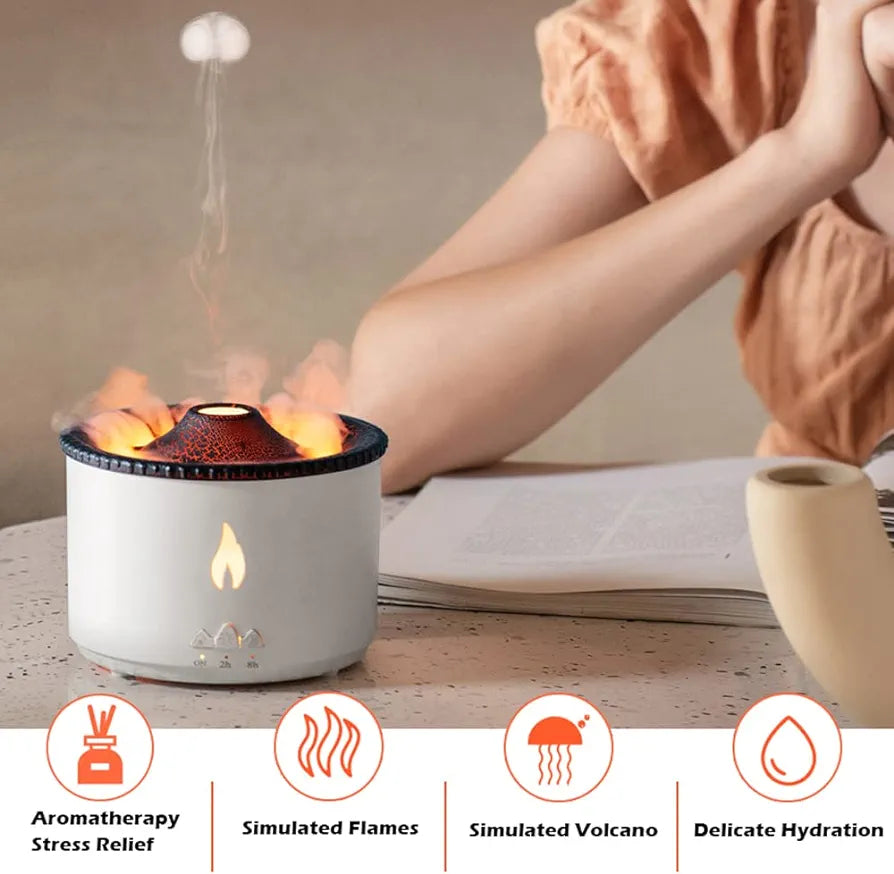 Volcano Flame Humidifier Original Lamp Diffuser for Aroma Essential Oils