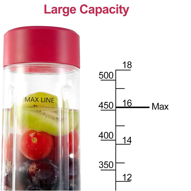 USB Rechargeable Portable Blender with Lid for Travel Gym Office