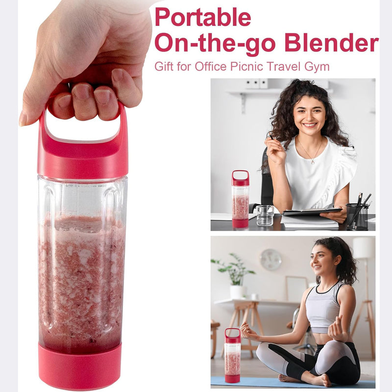 USB Rechargeable Portable Blender with Lid for Travel Gym Office