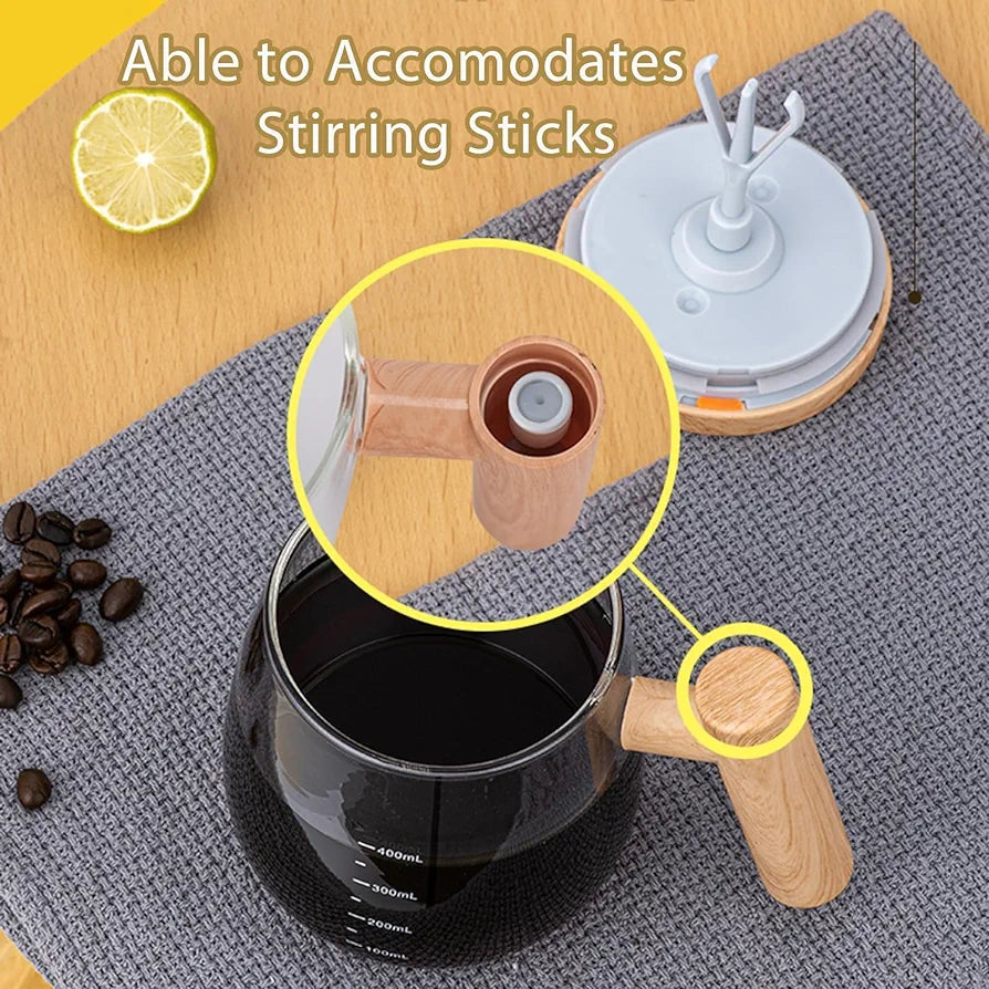 Electric Self Stirring High Speed Mixing Glass Mug