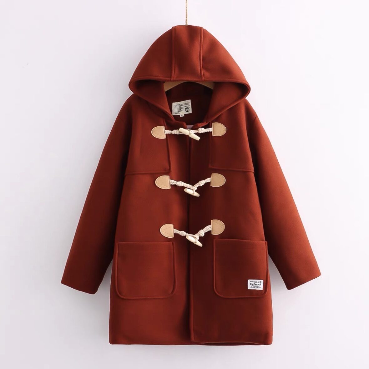 Kawaii Harajuku Button Solid Winter Coat