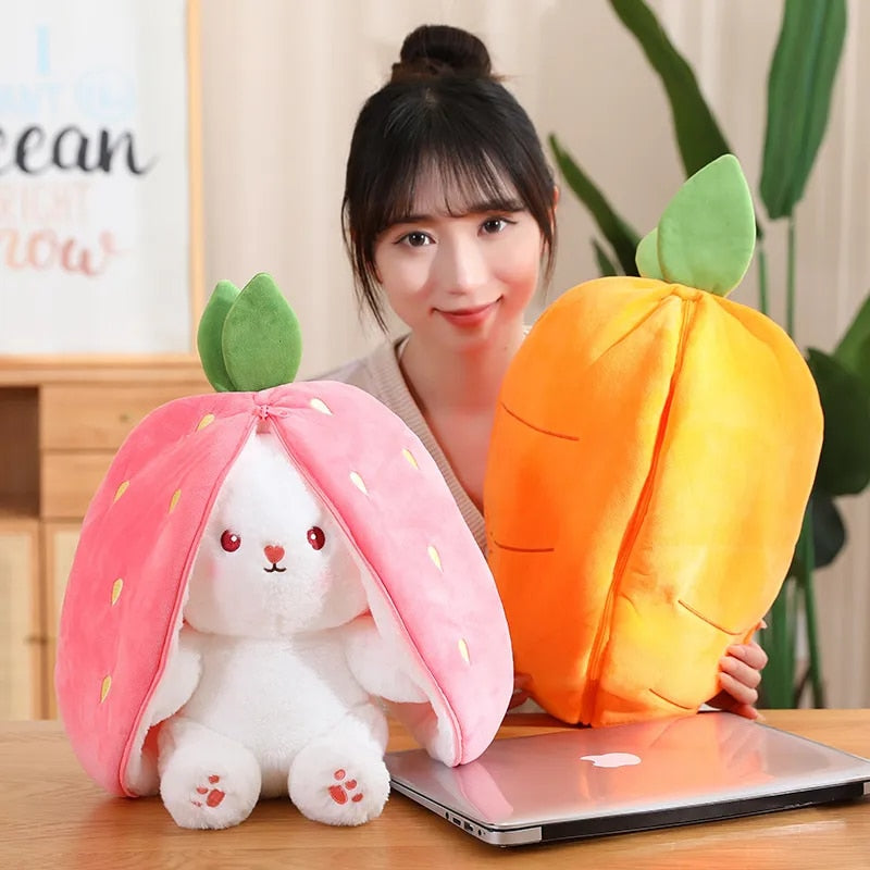 Kawaii Fruit Bunny Strawberry Plush – Limited