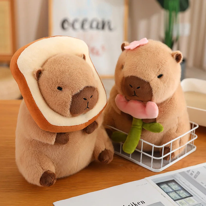 Cute Fluffy Head Gear Capybara Plush