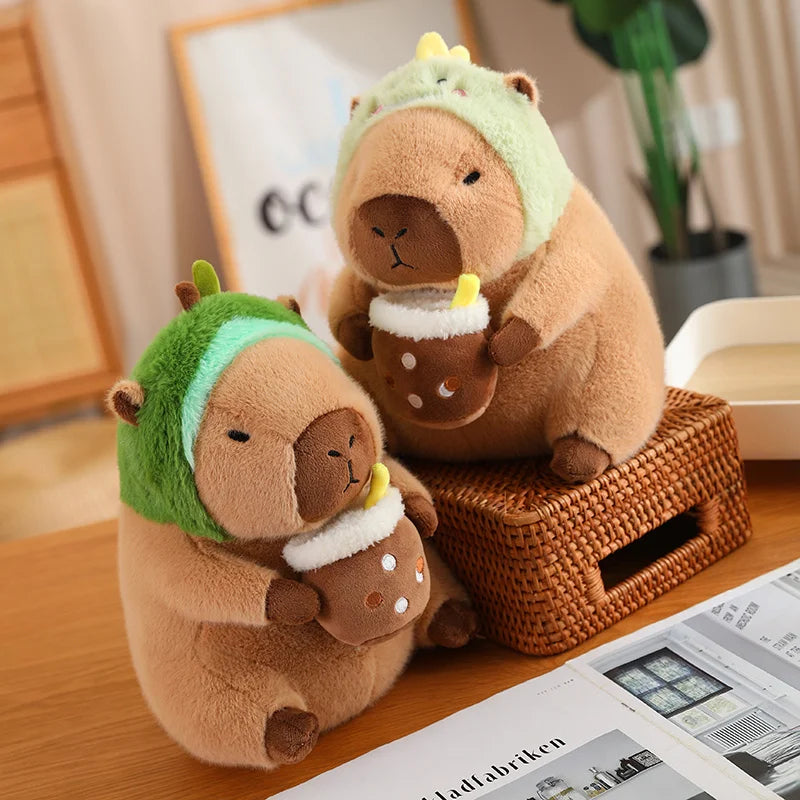 Cute Fluffy Head Gear Capybara Plush