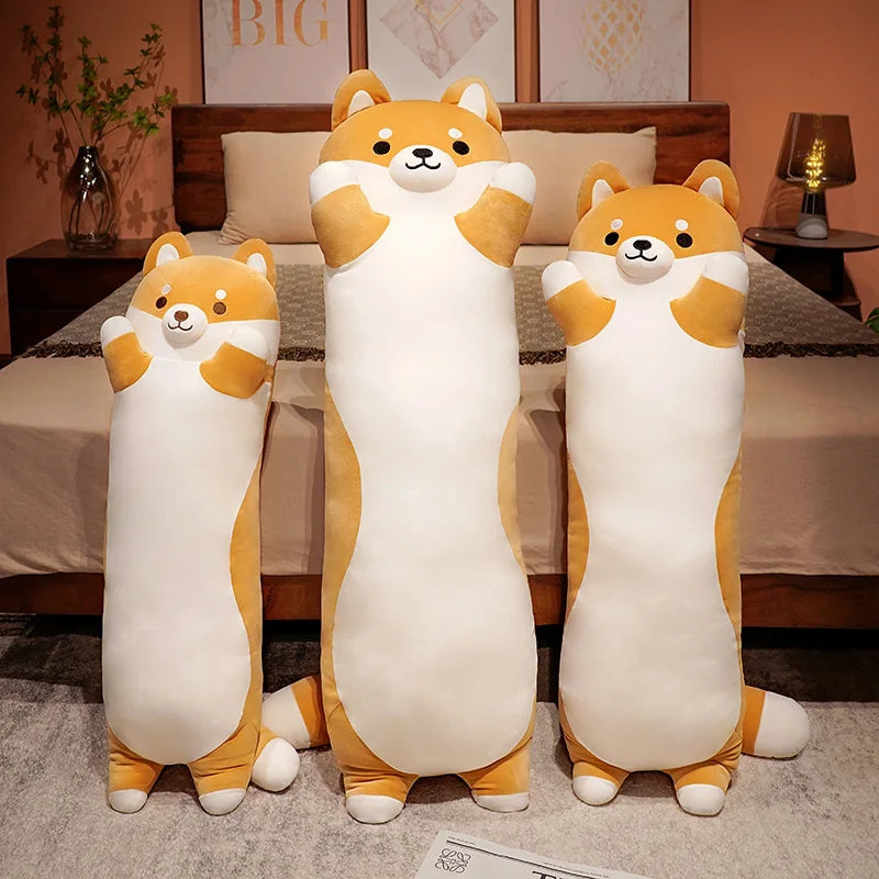 Giant Long Shiba Dog Plush Pillow