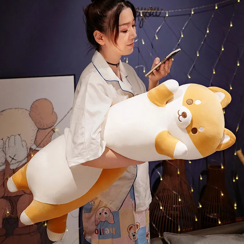 Giant Long Shiba Dog Plush Pillow