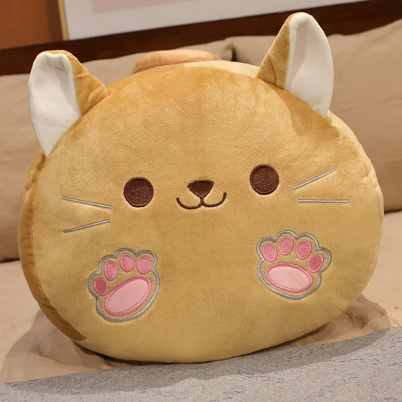 Cute Cat & Japanese Shiba Inu Dog Plush Pillow