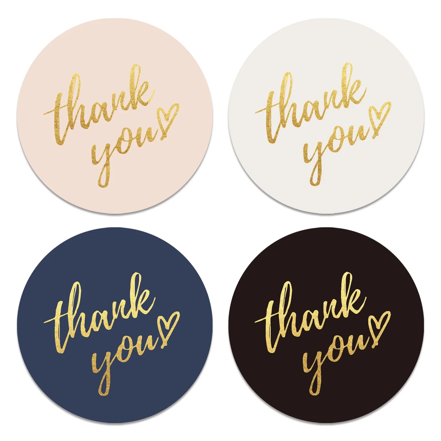 Round Shape Thank You Envelope Seal Label Stickers