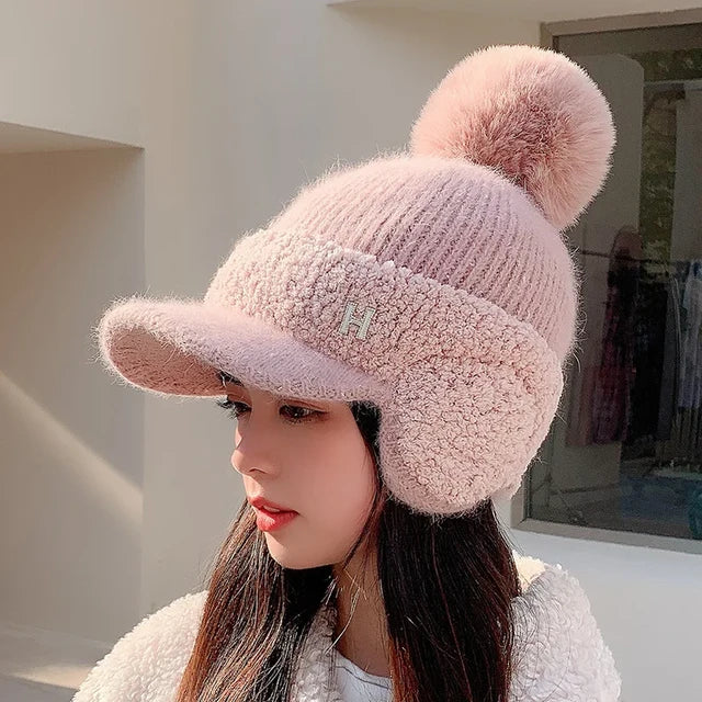 Winter Knitted Wool Ear Protection Cap