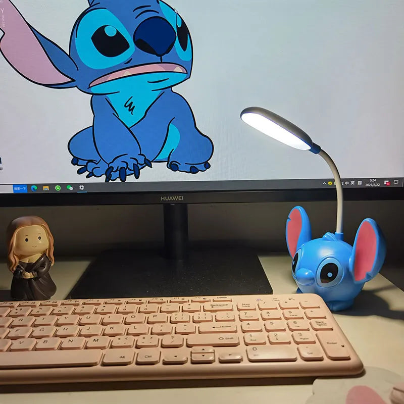 Lilo & Stitch Foldable Rechargeable Desk Lamp with Pencil Sharpener