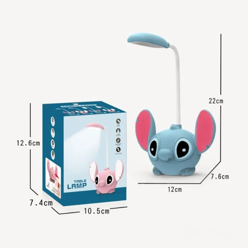 Lilo & Stitch Foldable Rechargeable Desk Lamp with Pencil Sharpener