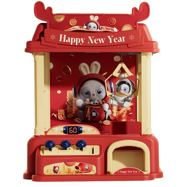 Happy New Year Panda Bear Mini Claw Machine