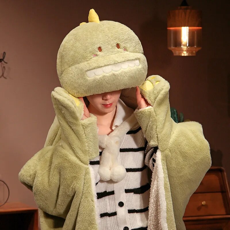 Lovely Cape Plush Animal Look Blanket Hoodie