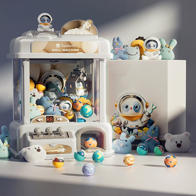 Space Astronaut Panda Bear Mini Claw Machine