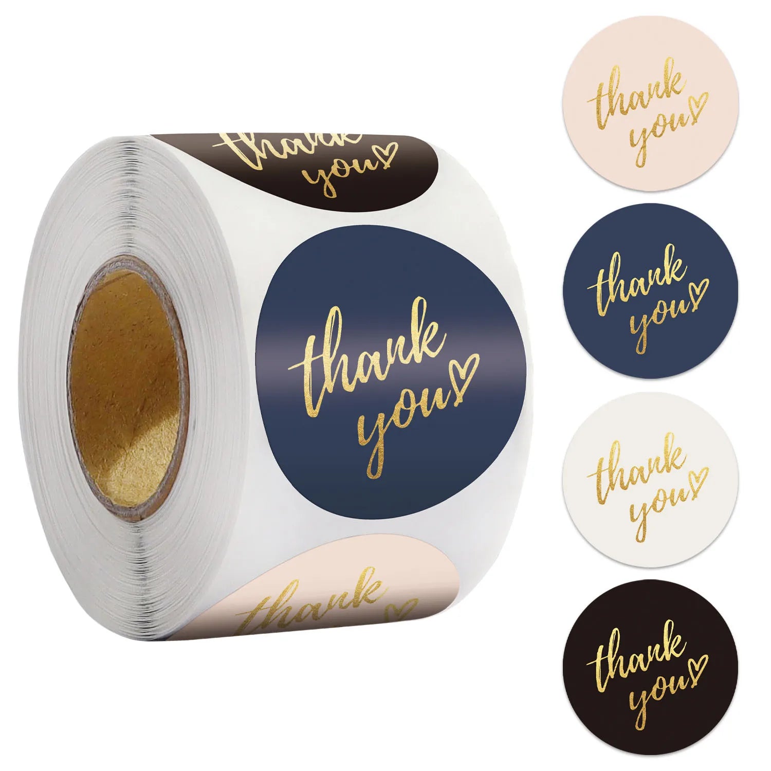 Round Shape Thank You Envelope Seal Label Stickers