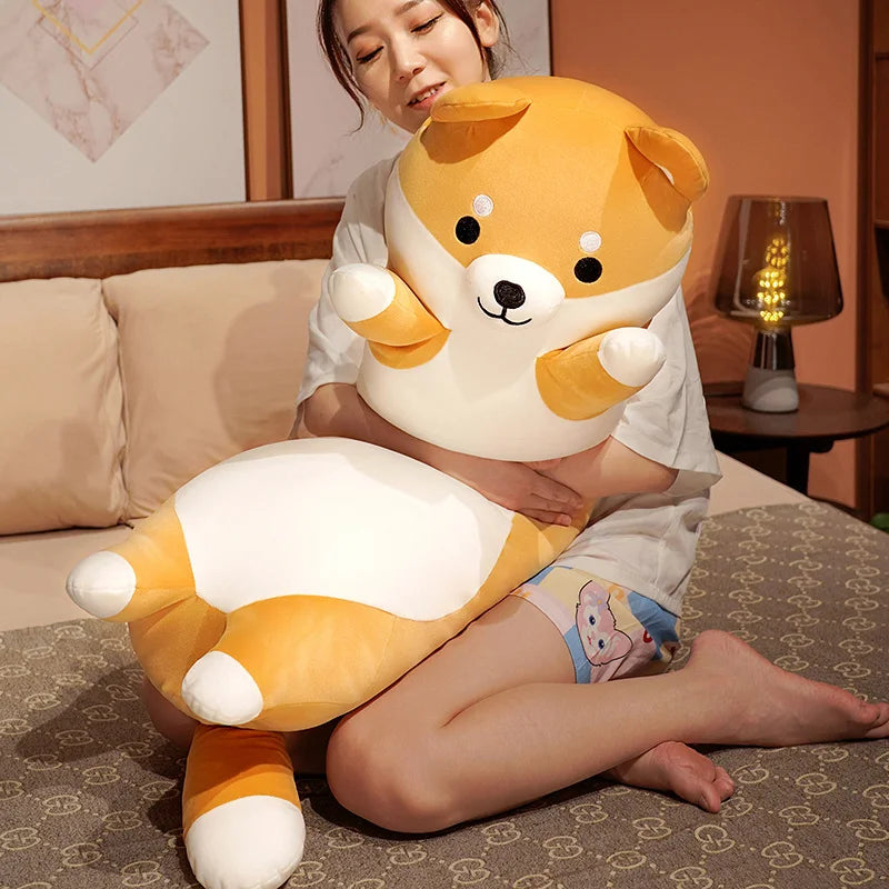 Giant Long Shiba Dog Plush Pillow