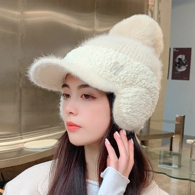 Winter Knitted Wool Ear Protection Cap