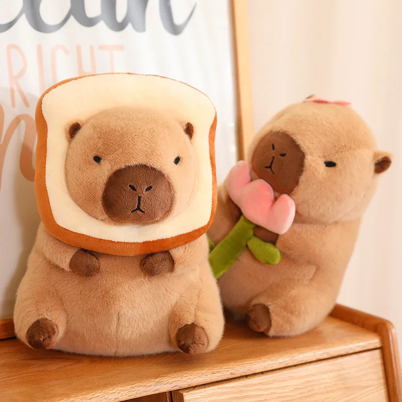 Cute Fluffy Head Gear Capybara Plush