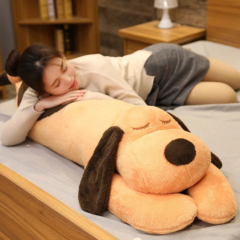 Giant Lovely Soft Lying Dog Snuggle Plush Pillow