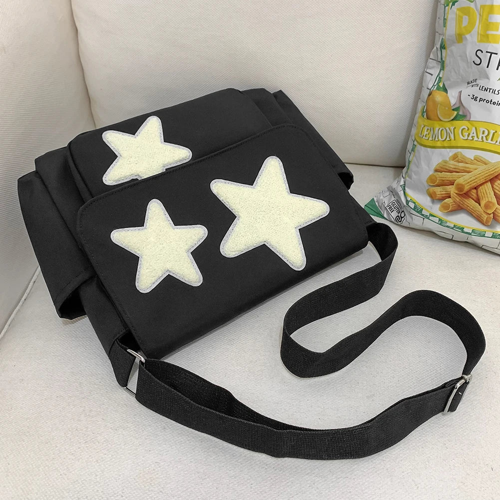 Women Nylon Star Design Crossbody Bag