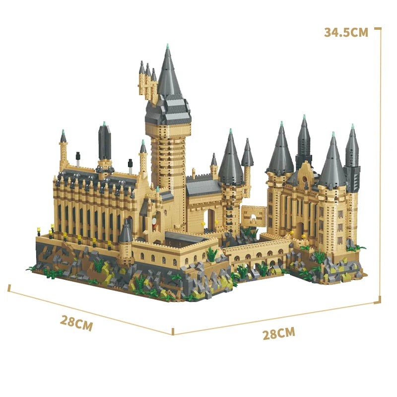 Micro Bricks Creative Medieval Magic School Series Architecture Blocks