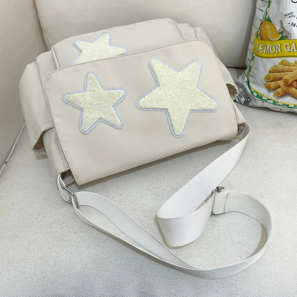 Women Nylon Star Design Crossbody Bag