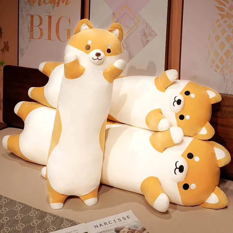 Giant Long Shiba Dog Plush Pillow