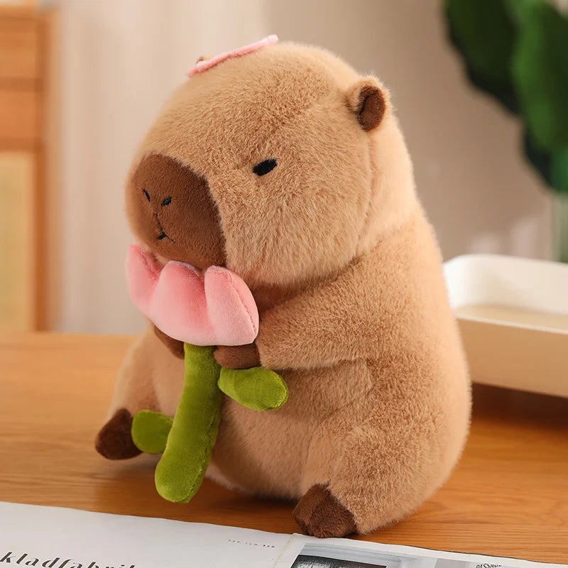 Cute Fluffy Head Gear Capybara Plush