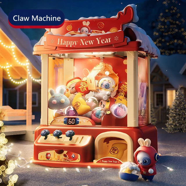 Happy New Year Panda Bear Mini Claw Machine