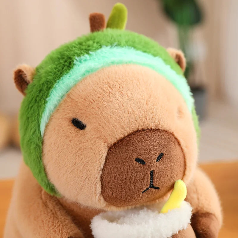 Cute Fluffy Head Gear Capybara Plush