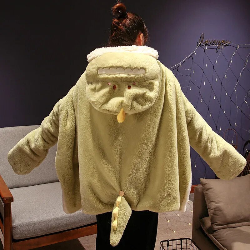 Lovely Cape Plush Animal Look Blanket Hoodie