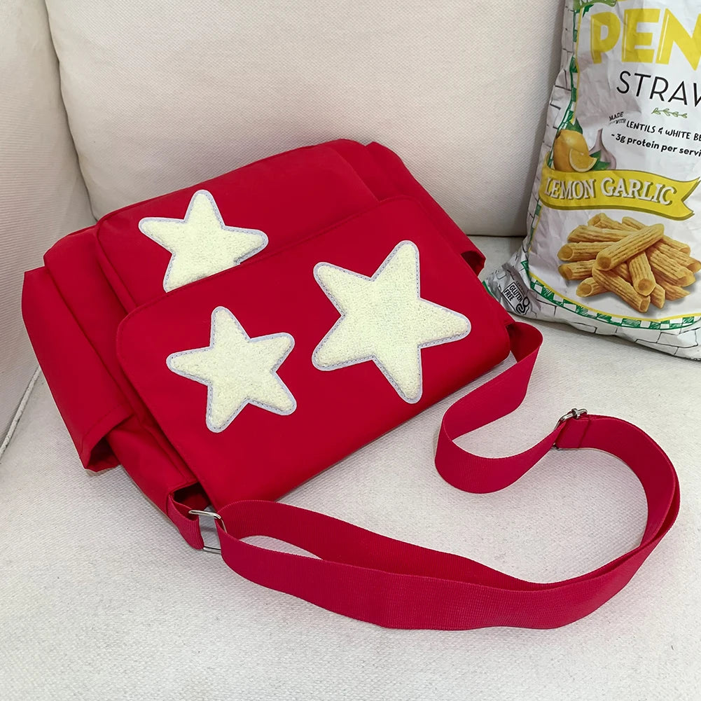 Women Nylon Star Design Crossbody Bag