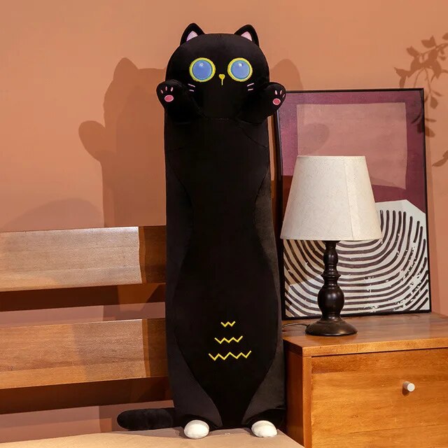 Kawaii Chubby Long Cat Pillow (80cm) – Special Edition