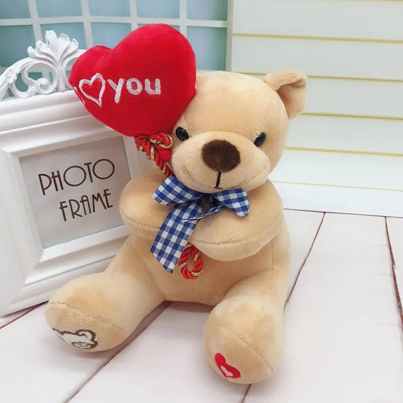 Teddy Bear Holding Love Heart Plush