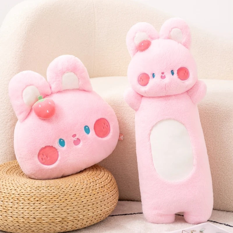 Buttons the Fluffy Pink Bunny Plushie