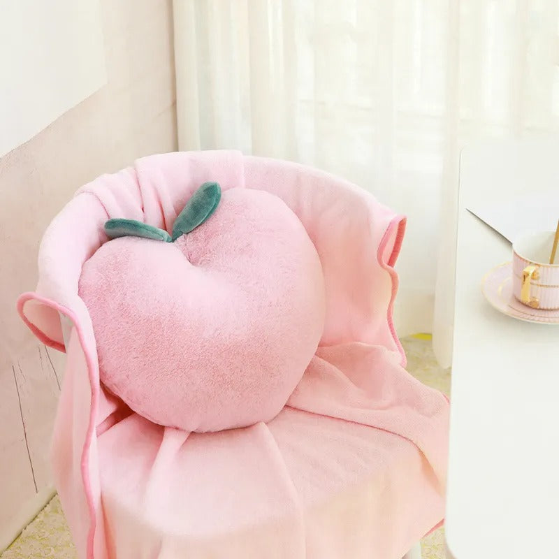 Kawaii Peach Cushion Plush Pillow