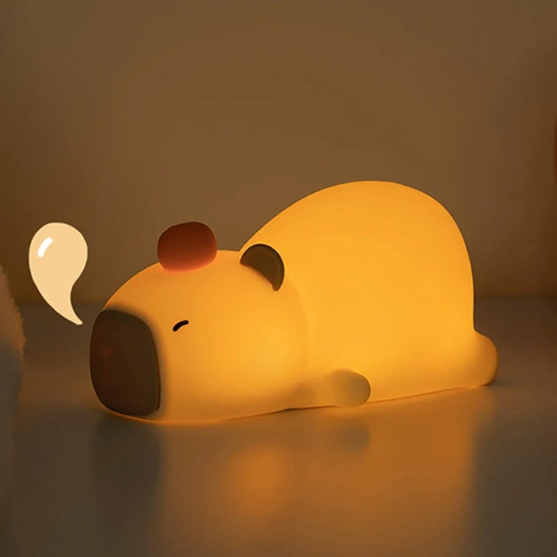 Kawaii Laying Capybara LED Night Light