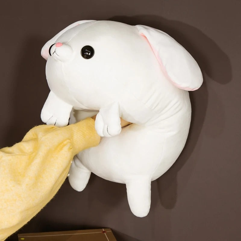 Pearls the Kawaii White Laying Bunny Plushie