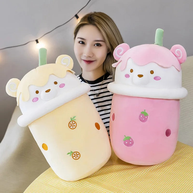 Kawaii Bubble Tea Bear Plush XL – Limited Edition